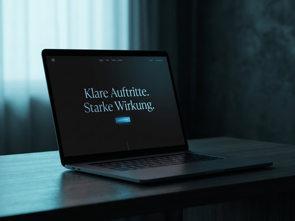 Laptop mit individuell gestalteter Website